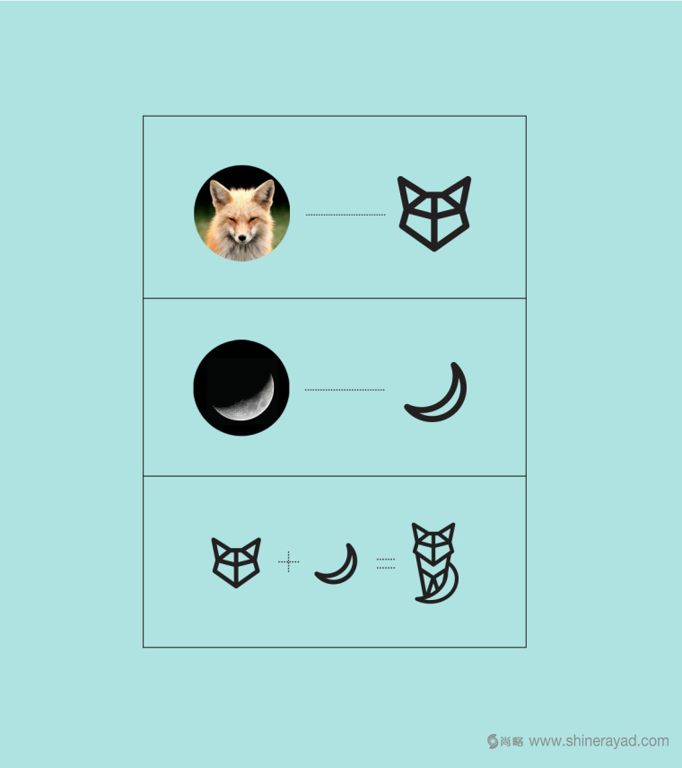 moon fox 月亮狐貍女性內(nèi)衣可愛動物L(fēng)OGO設(shè)計概念1