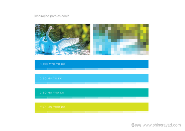 Auramedi美容護膚品牌化妝品天鵝LOGO設(shè)計配色5