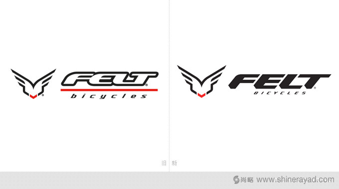 上海LOGO設(shè)計(jì)公司分享美國(guó)自行車(chē)品牌FELT新LOGO設(shè)計(jì)2新舊標(biāo)志對(duì)比