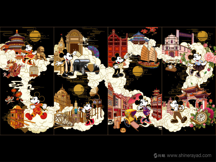 Disney迪斯尼“民國范”月餅產(chǎn)品創(chuàng)意剖析與包裝插畫設(shè)計欣賞29