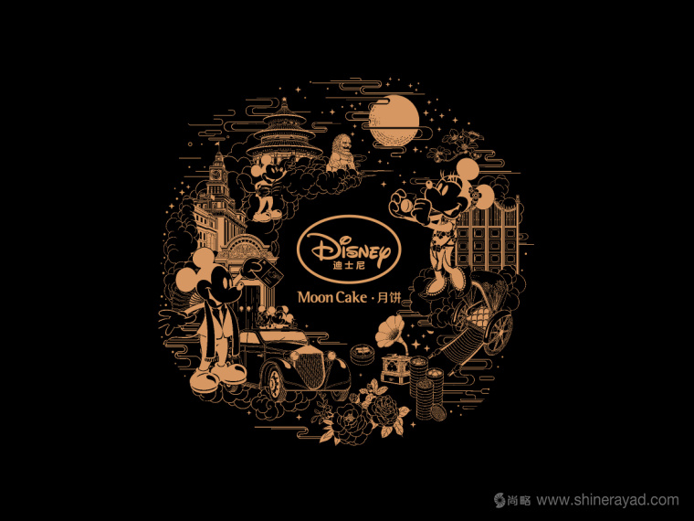 Disney迪斯尼“民國范”月餅產(chǎn)品創(chuàng)意剖析與包裝插畫設(shè)計欣賞2