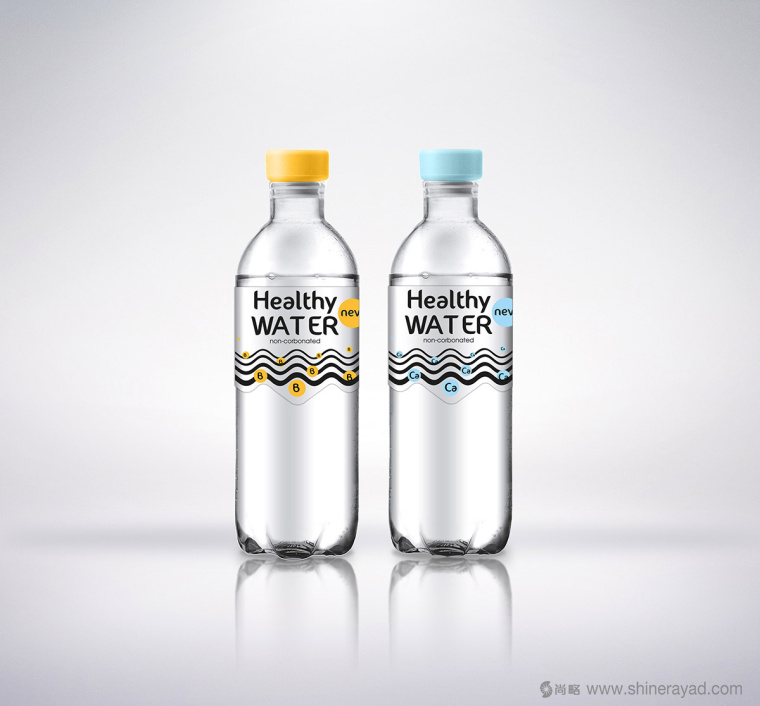 Healthy Water 健康碳酸瓶裝飲用水包裝設(shè)計(jì)2