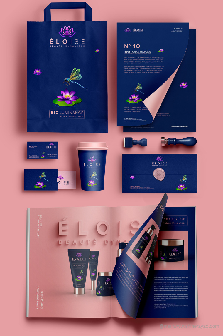 ELOISE化妝品企業(yè)形象設計-品牌VI識別設計，宣傳冊設計、包裝設計6