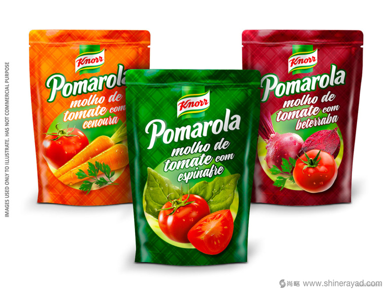 上海包裝設計公司調(diào)味品包裝設計：KNORR 番茄醬胡蘿卜醬包裝設計欣賞1