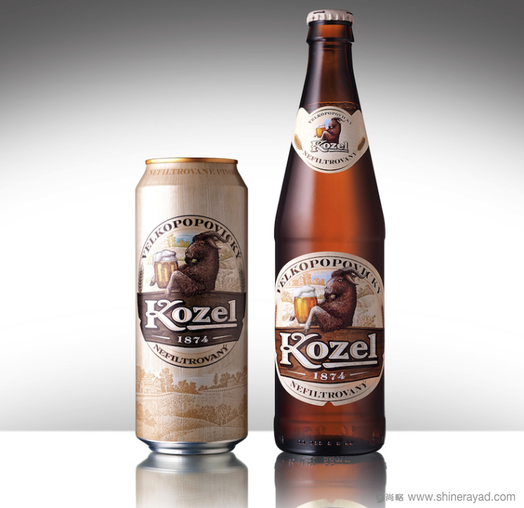 國(guó)外啤酒包裝設(shè)計(jì)欣賞——俄羅斯Kozel 啤酒山羊插畫包裝設(shè)計(jì)1
