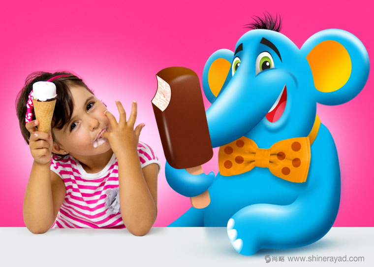 Billy Bom 冰淇淋調(diào)皮卡通小象動物品牌包裝設(shè)計品牌形象設(shè)計5-卡通動物設(shè)計