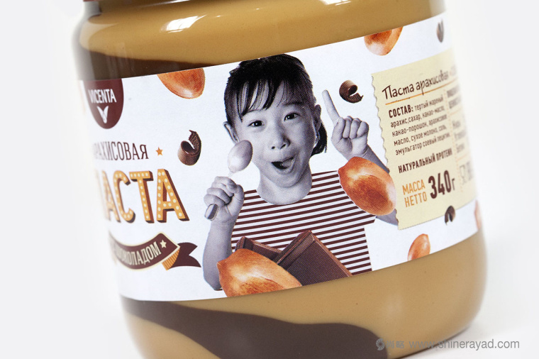 俄羅斯VICENTA兒童風格花生醬包裝設計2