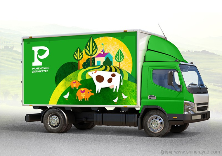 Раменский 俄羅斯火腿腸熟食車體品牌形象設(shè)計-農(nóng)田牛羊插圖設(shè)計6 Раменский 俄羅斯火腿腸熟食車體品牌形象設(shè)計-農(nóng)田牛羊插圖設(shè)計6