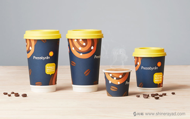 Pressbyr?n便利店品牌VI形象設(shè)計(jì)-上海VI設(shè)計(jì)公司-飲料紙杯設(shè)計(jì)16