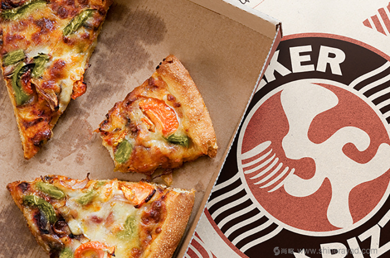 7 Walker pizza 披薩連鎖店品牌VI視覺形象設(shè)計(jì)-披薩包裝盒設(shè)計(jì)3