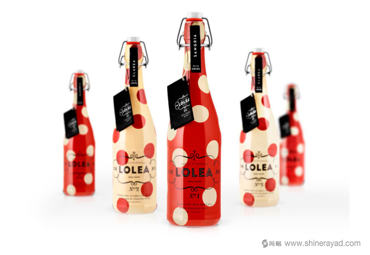 西班牙Lolea 氣泡酒包裝設(shè)計紅黃色-上海包裝設(shè)計公司1