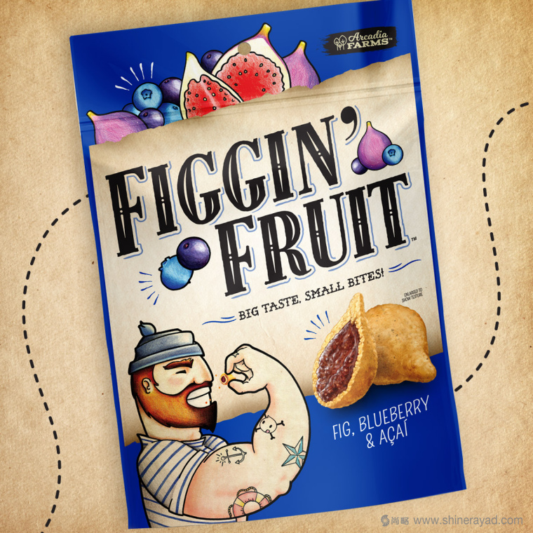 Figgin’ Fruit 無花果餅干包裝設(shè)計船長人物水果插畫設(shè)計篇-上海食品包裝設(shè)計公司2 Figgin’ Fruit 無花果餅干包裝設(shè)計船長人物水果插畫設(shè)計篇-上海食品包裝設(shè)計公司2