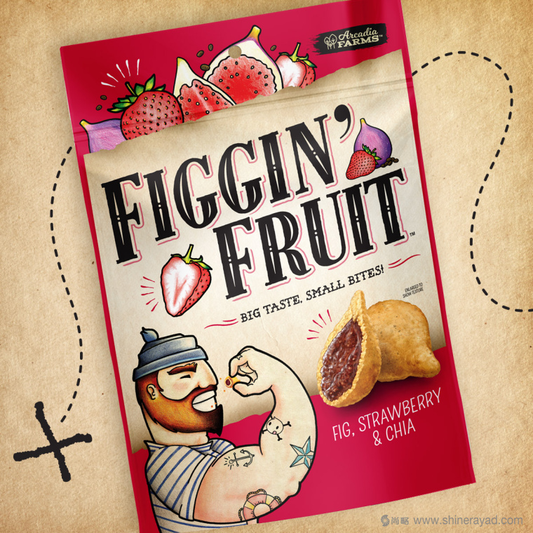 Figgin’ Fruit 無花果餅干包裝設(shè)計船長人物水果插畫設(shè)計篇-上海食品包裝設(shè)計公司4 Figgin’ Fruit 無花果餅干包裝設(shè)計船長人物水果插畫設(shè)計篇-上海食品包裝設(shè)計公司4