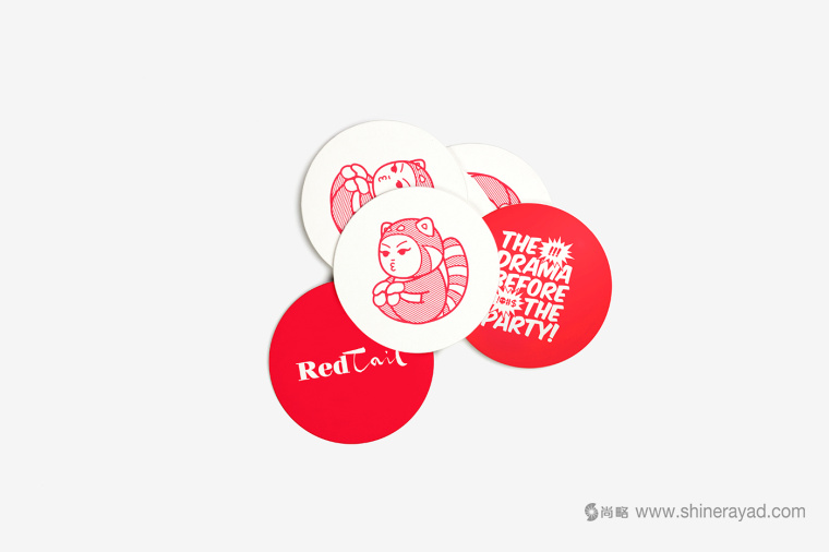 Red Tail 紅尾酒吧logo設(shè)計、吉祥物設(shè)計、VI設(shè)計、品牌形象設(shè)計-上海品牌設(shè)計公司