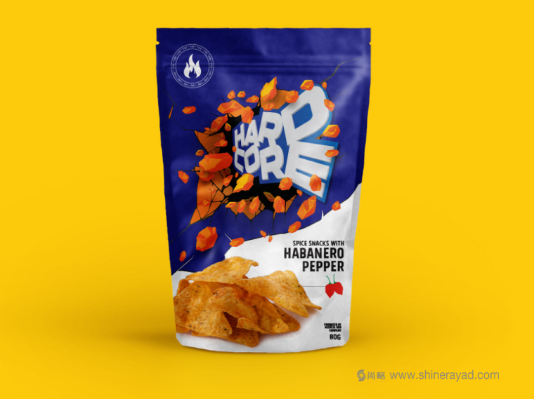 HARDCORE 辛辣口味休閑小零食包裝設(shè)計(jì)-上海包裝設(shè)計(jì)公司