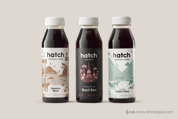 Hatch 冷泡咖啡矢量插畫風(fēng)包裝設(shè)計-上海包裝設(shè)計公司