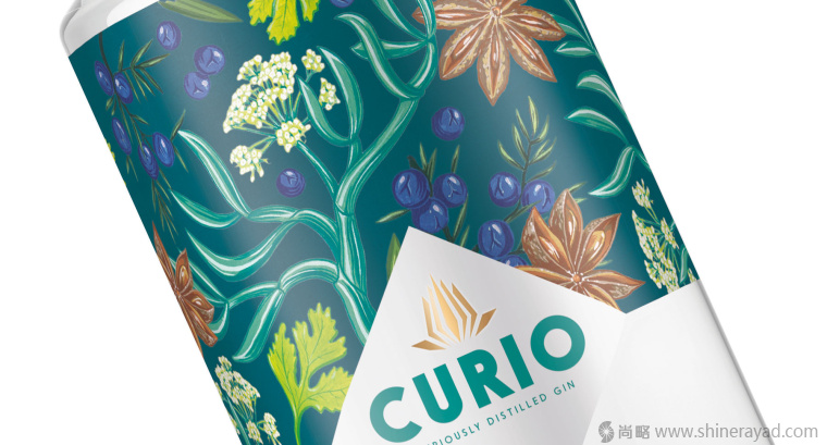 國外手繪植物花卉插畫風(fēng)格洋酒包裝設(shè)計-curio杜松子酒和伏特加酒包裝設(shè)計3 國外手繪植物花卉插畫風(fēng)格洋酒包裝設(shè)計-curio杜松子酒和伏特加酒包裝設(shè)計3