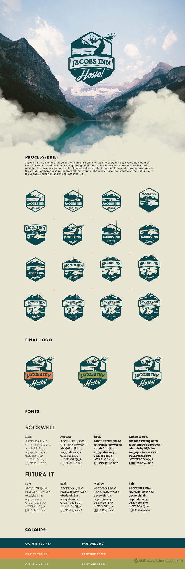上海品牌設(shè)計(jì)公司設(shè)計(jì)欣賞：Jacobs Inn 旅館酒店裝飾性LOGO設(shè)計(jì)1