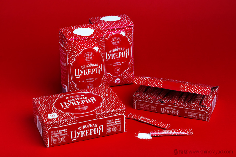 上海包裝設(shè)計(jì)公司設(shè)計(jì)欣賞點(diǎn)評(píng)：紅色裝 TSUKERNYA 咖啡方糖砂糖包裝設(shè)計(jì)3