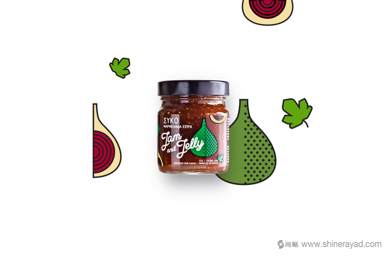 JAM AND JELLY 水果果醬包裝設(shè)計(jì)-草莓醬櫻桃醬橙子醬杏仁醬8