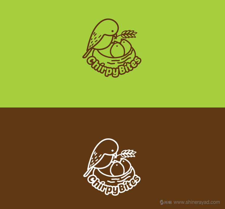 ChirpyBites 兒童平衡營養(yǎng)餐品牌鳥巢logo設(shè)計與品牌VI形象設(shè)計3