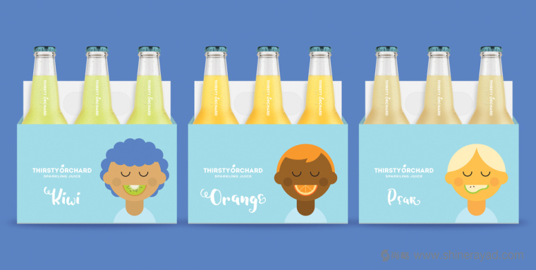 可愛風格 THIRSTY 氣泡酒包裝設計人物插畫設計-上海包裝設計公司欣賞2