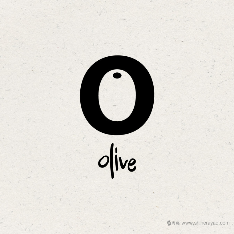 有創(chuàng)意的O Olive橄欖油logo設計-上海logo設計公司1