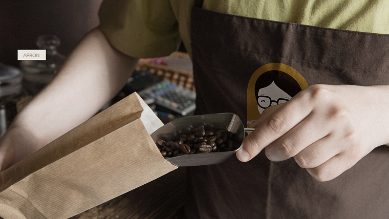 Dona Dinda 老奶奶冷凍食品咖啡人物頭像logo設計VI設計-上海品牌設計公司4