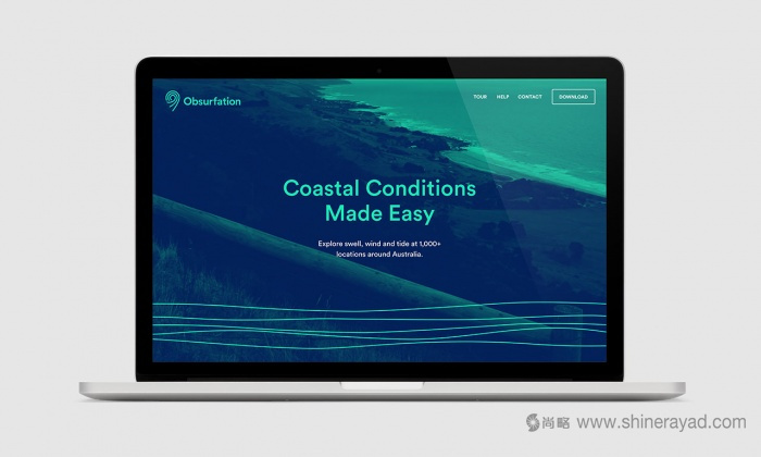 Obsurfation 沖浪類海洋手機應(yīng)用軟件logo設(shè)計APP界面設(shè)計-上海logo設(shè)計公司3