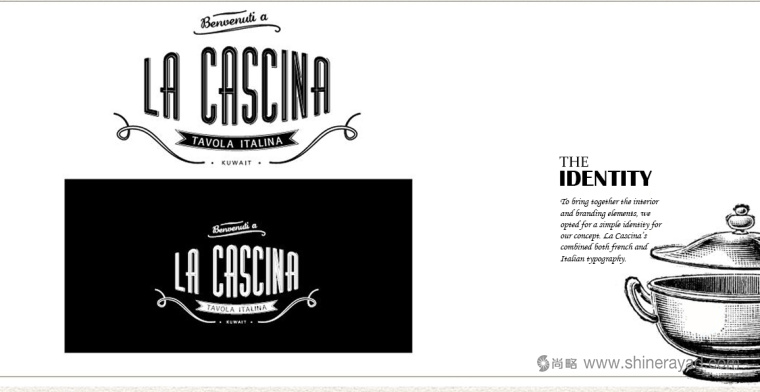 LA CASCINA 意大利與法國融合菜餐廳餐飲品牌VI視覺形象識別設(shè)計-上海VI設(shè)計公司6