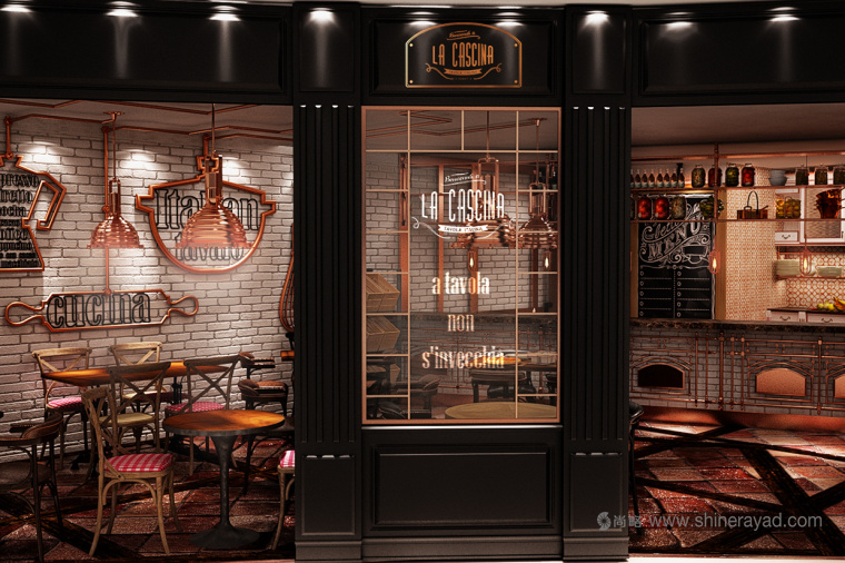 青銅風(fēng)格 LA CASCINA 意大利與法國融合菜餐廳餐飲品牌VI視覺形象識別設(shè)計餐廳設(shè)計-上海VI設(shè)計公司13