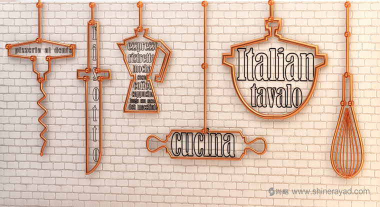 青銅風(fēng)格 LA CASCINA 意大利與法國融合菜餐廳餐飲品牌VI視覺形象識別設(shè)計餐廳設(shè)計-上海VI設(shè)計公司21