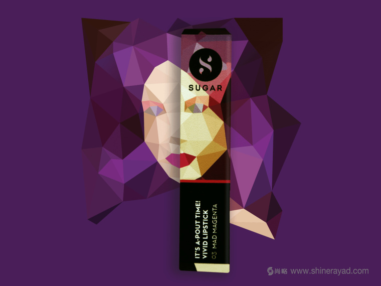 Sugar 品牌三角美女插畫美容彩妝化妝品包裝設(shè)計-上海包裝設(shè)計公司28