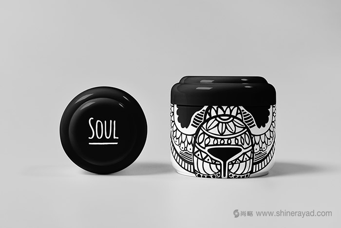 黑白線條插畫設(shè)計風(fēng)格靈魂化妝品包裝設(shè)計-上海包裝設(shè)計公司3