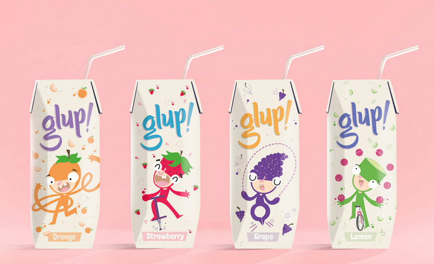 GLUP 兒童果汁飲料包裝設(shè)計(jì)插畫設(shè)計(jì)-上海包裝設(shè)計(jì)公司包裝欣賞