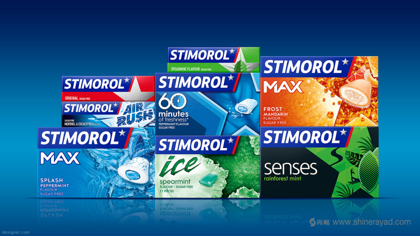 歐洲口香糖品牌Stimorol 五星系列新包裝設(shè)計-上海包裝設(shè)計公司1