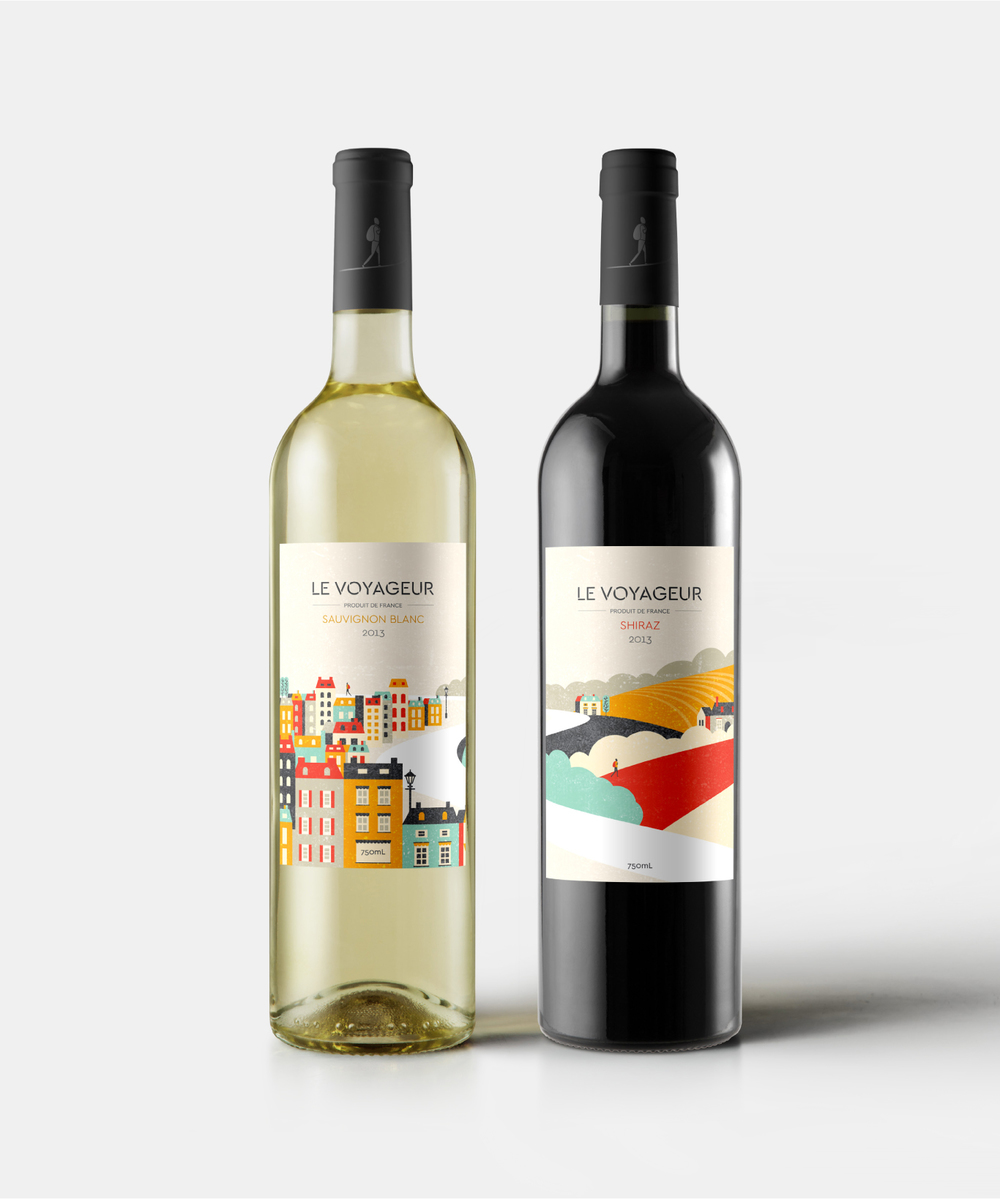 法國(guó) Le Voyageur 葡萄酒酒標(biāo)設(shè)計(jì)風(fēng)景插畫(huà)設(shè)計(jì)-上海包裝設(shè)計(jì)公司欣賞5 法國(guó) Le Voyageur 葡萄酒酒標(biāo)設(shè)計(jì)風(fēng)景插畫(huà)設(shè)計(jì)-上海包裝設(shè)計(jì)公司欣賞5