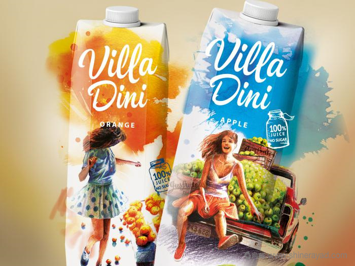 上海包裝設計-Villa Dini 水墨風格水果飲料包裝設計插畫設計3 上海包裝設計-Villa Dini 水墨風格水果飲料包裝設計插畫設計3