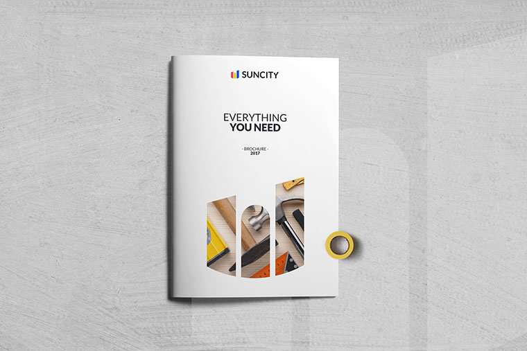 幾何圖形風(fēng)格SUNCITY 建筑施工公司VI設(shè)計(jì)-畫冊封面設(shè)計(jì)-上海VI設(shè)計(jì)公司
