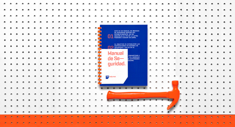 強(qiáng)烈的對(duì)比色品牌視覺案例——Indumex-五金店品牌視覺VI設(shè)計(jì)