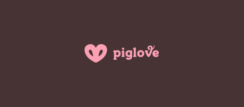 表達(dá)愛情愛心的心形logo設(shè)計(jì)-PIGLOVE 表達(dá)愛情愛心的心形logo設(shè)計(jì)-PIGLOVE
