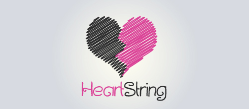 表達(dá)愛情愛心的心形logo設(shè)計(jì)-HEARTSTRING 表達(dá)愛情愛心的心形logo設(shè)計(jì)-HEARTSTRING
