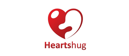 表達(dá)愛情愛心的心形logo設(shè)計(jì)-HEARTS HUG擁抱心 表達(dá)愛情愛心的心形logo設(shè)計(jì)-HEARTS HUG擁抱心