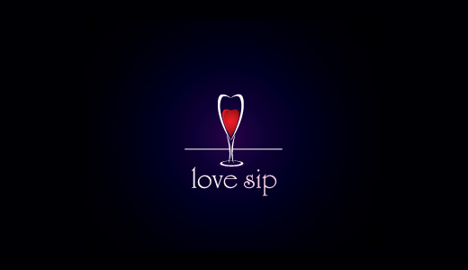 愛啜飲酒杯+心標(biāo)志設(shè)計(jì)-上海標(biāo)志設(shè)計(jì)公司