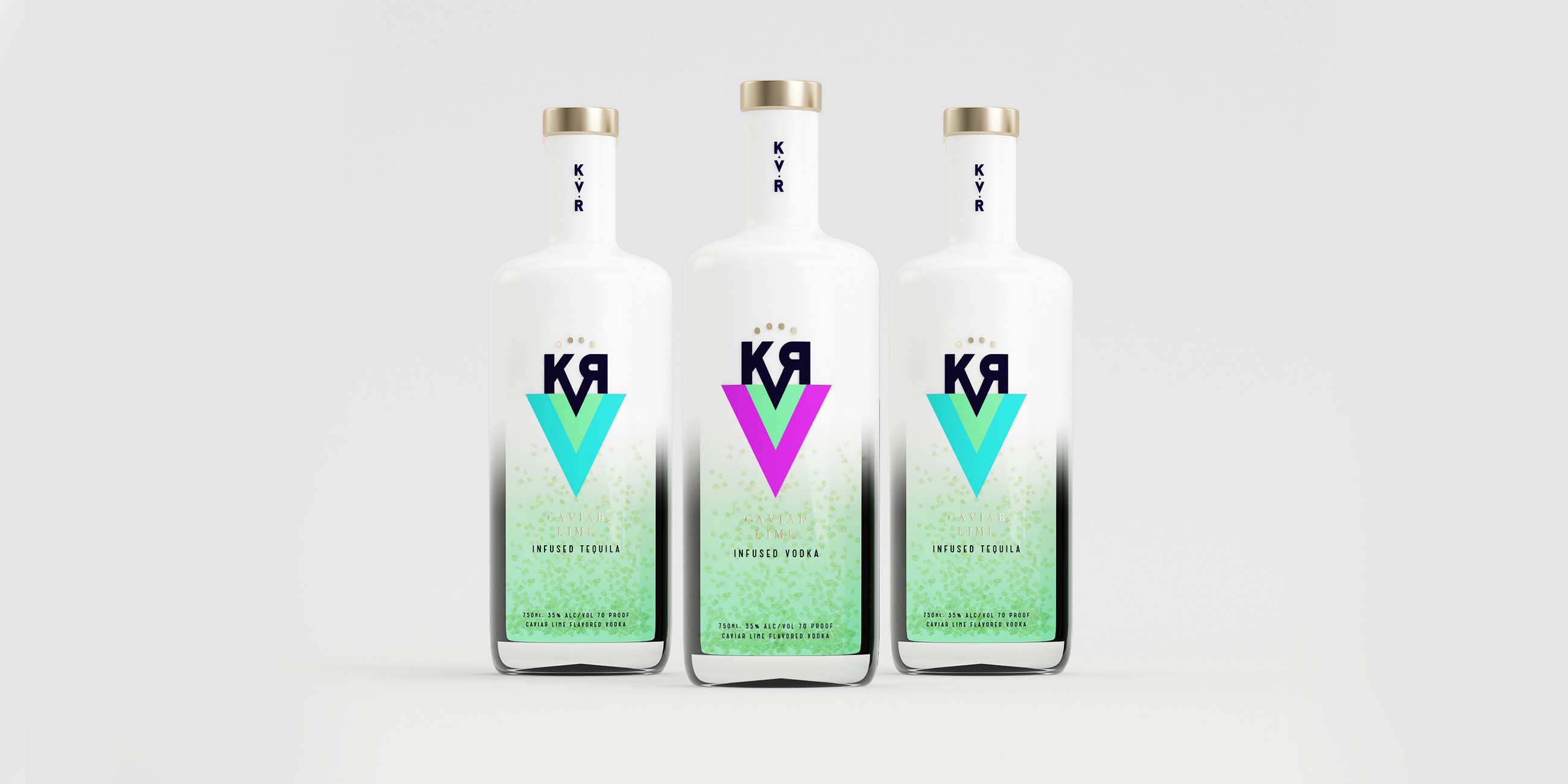 KVR酒精飲料品牌設計包裝設計，互補色箭頭符號，讓包裝超有識別性