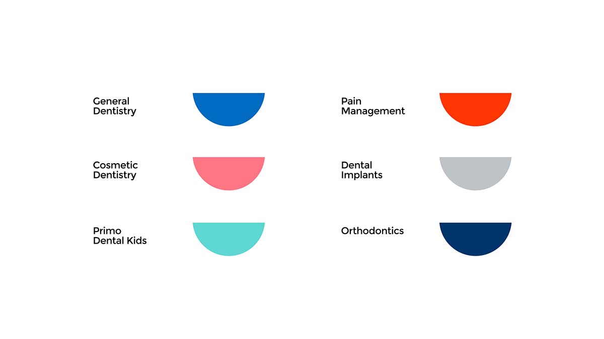 傳達微笑理念的Primo Dental牙科牙醫(yī)連鎖機構(gòu)logo設(shè)計