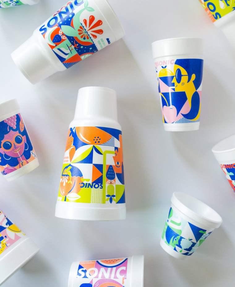 時尚餐飲品牌設計-Sonic外賣飲料杯餐飲盒子包裝設計,給您深深的夏日懷念 時尚餐飲品牌設計-Sonic外賣飲料杯餐飲盒子包裝設計,給您深深的夏日懷念