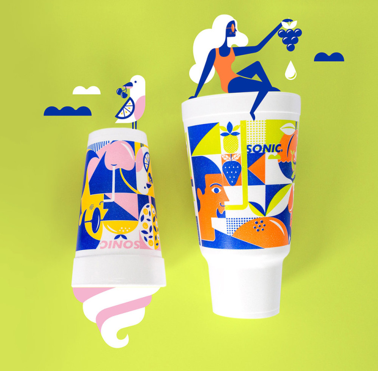 時尚餐飲品牌設計-Sonic外賣飲料杯餐飲盒子包裝設計,給您深深的夏日懷念 時尚餐飲品牌設計-Sonic外賣飲料杯餐飲盒子包裝設計,給您深深的夏日懷念