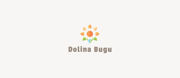 創(chuàng)意太陽logo設(shè)計(jì)靈感-休閑度假村標(biāo)志Dolina Bugu