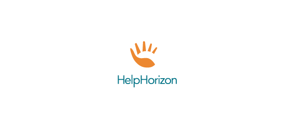 創(chuàng)意太陽logo設(shè)計(jì)靈感-Help Horizon 手+太陽logo